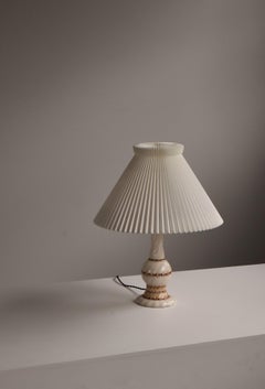Swedish Grace Porcelain Table Lamp Hand Painted by Louise Adelborg, 1926