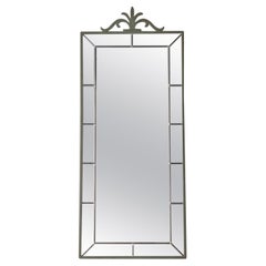Swedish Grace rare high mirror in patinated cast iron. Swedish Art Deco