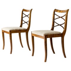 Swedish Grace Side Chairs by Carl Malmsten, SMF Bodafors, 1920s