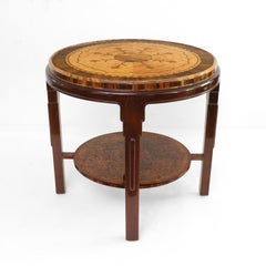 Swedish Grace side table lavishly decorated in a variety of marquetry 1920's