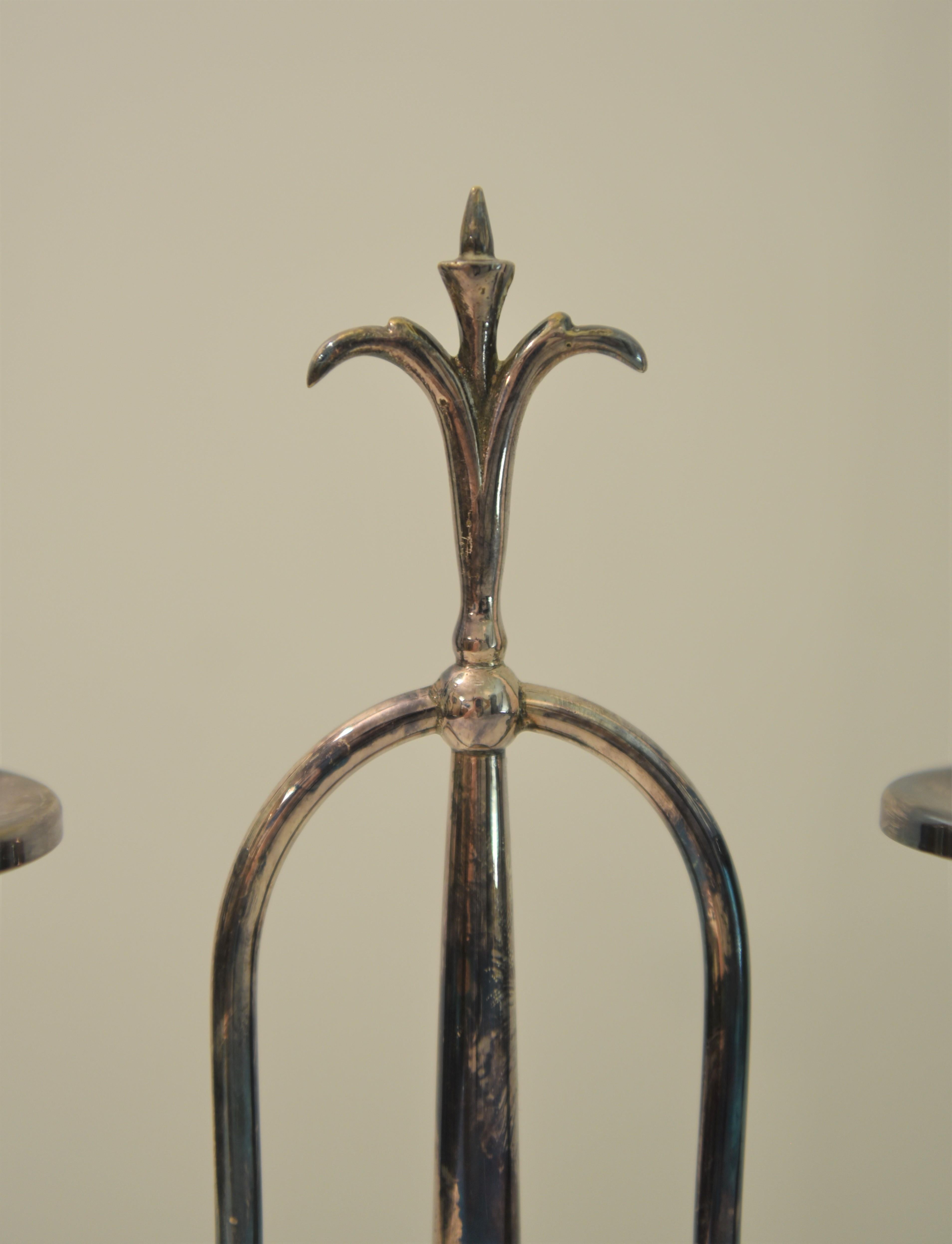 Candelabri svedesi Grace placcati in argento di Elis Bergh per C.G. Hallberg, anni '20 in vendita 1