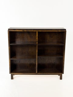 Swedish Grace Stained Flame Birch Bookcase, Sweden, 1920s