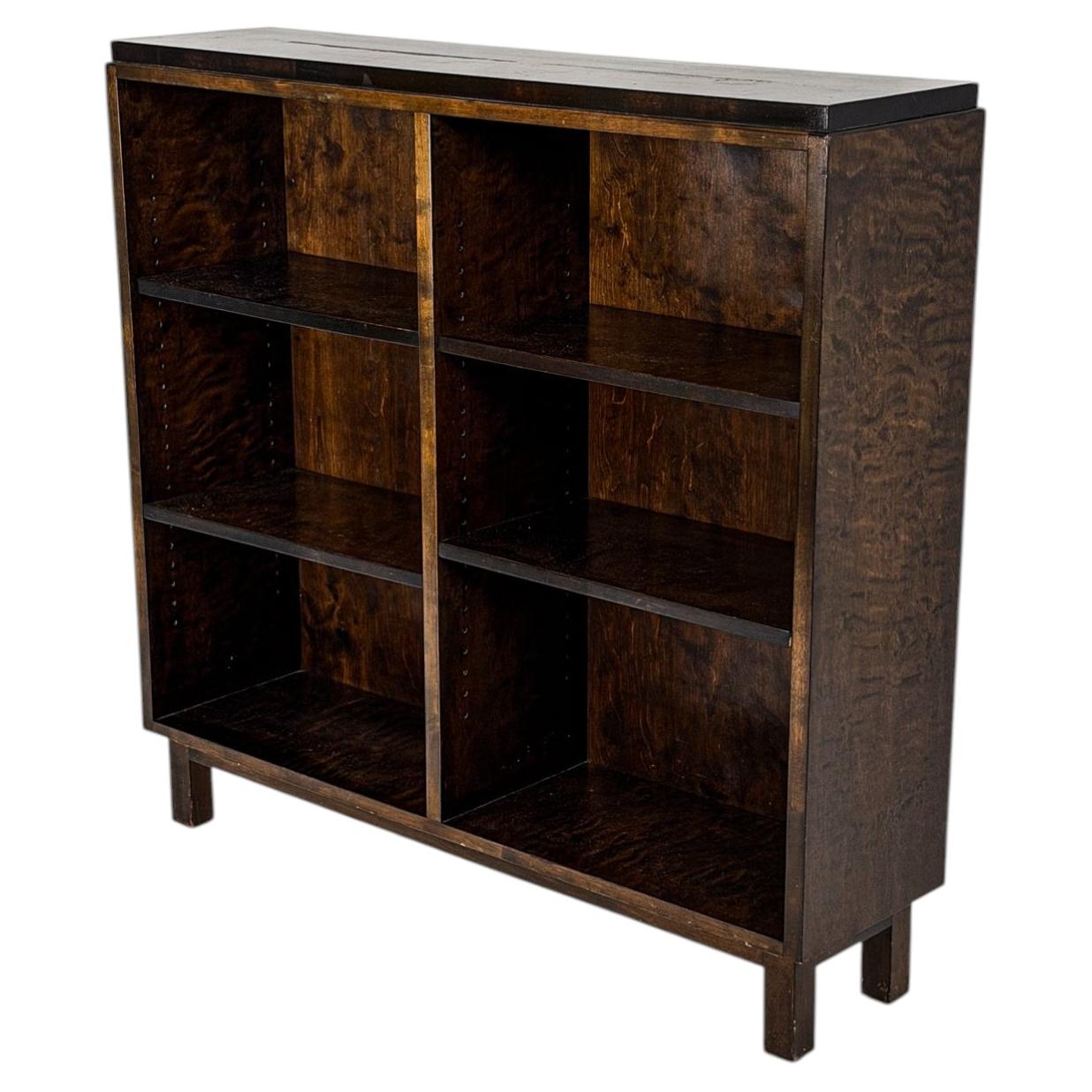 Swedish Grace Stained Flame Birch Bookcase, Sweden, 1920s