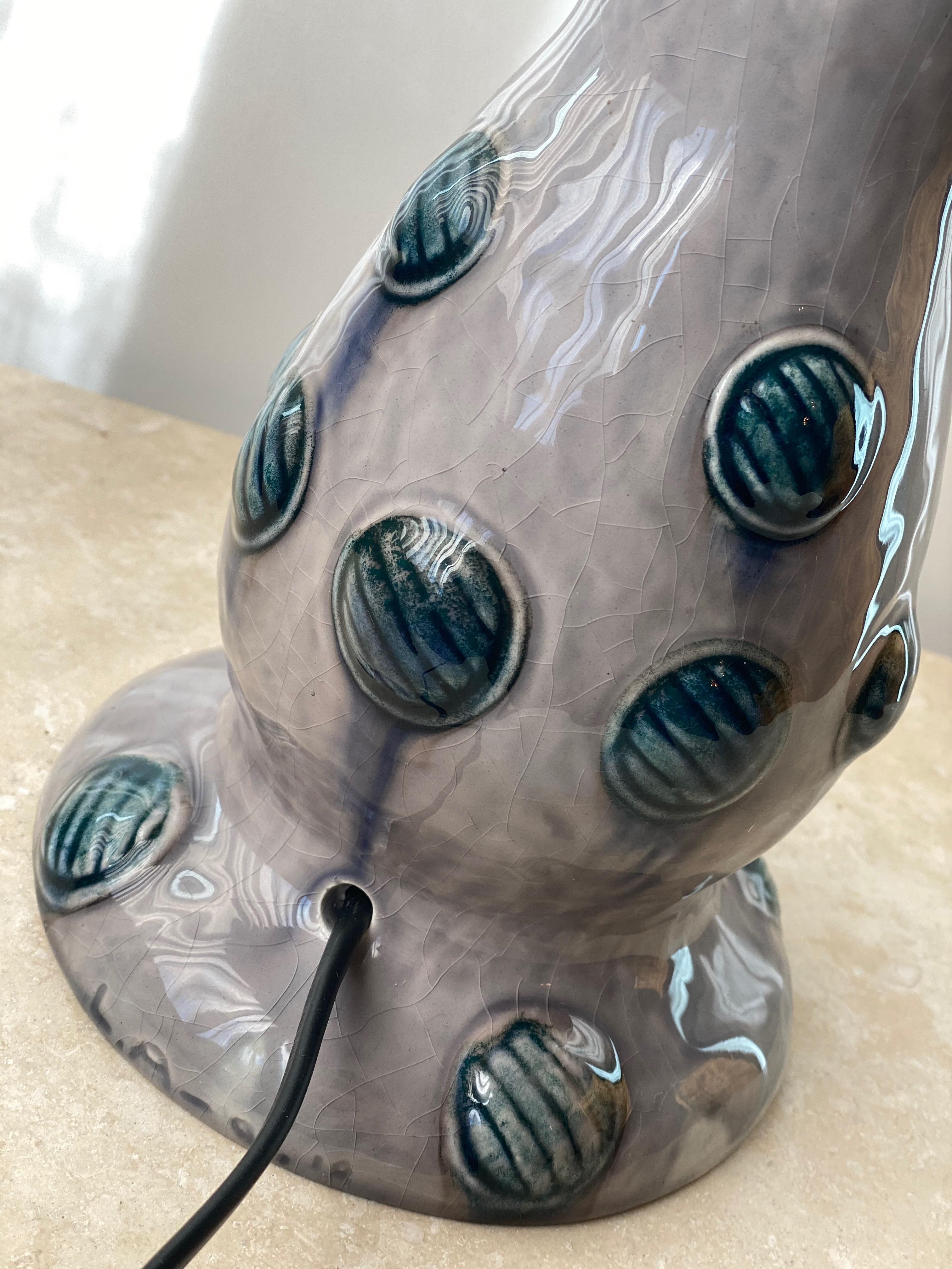Swedish Grace Stoneware Table Lamp by Louise Adelborg for Rörstrand. 1920s. For Sale 7