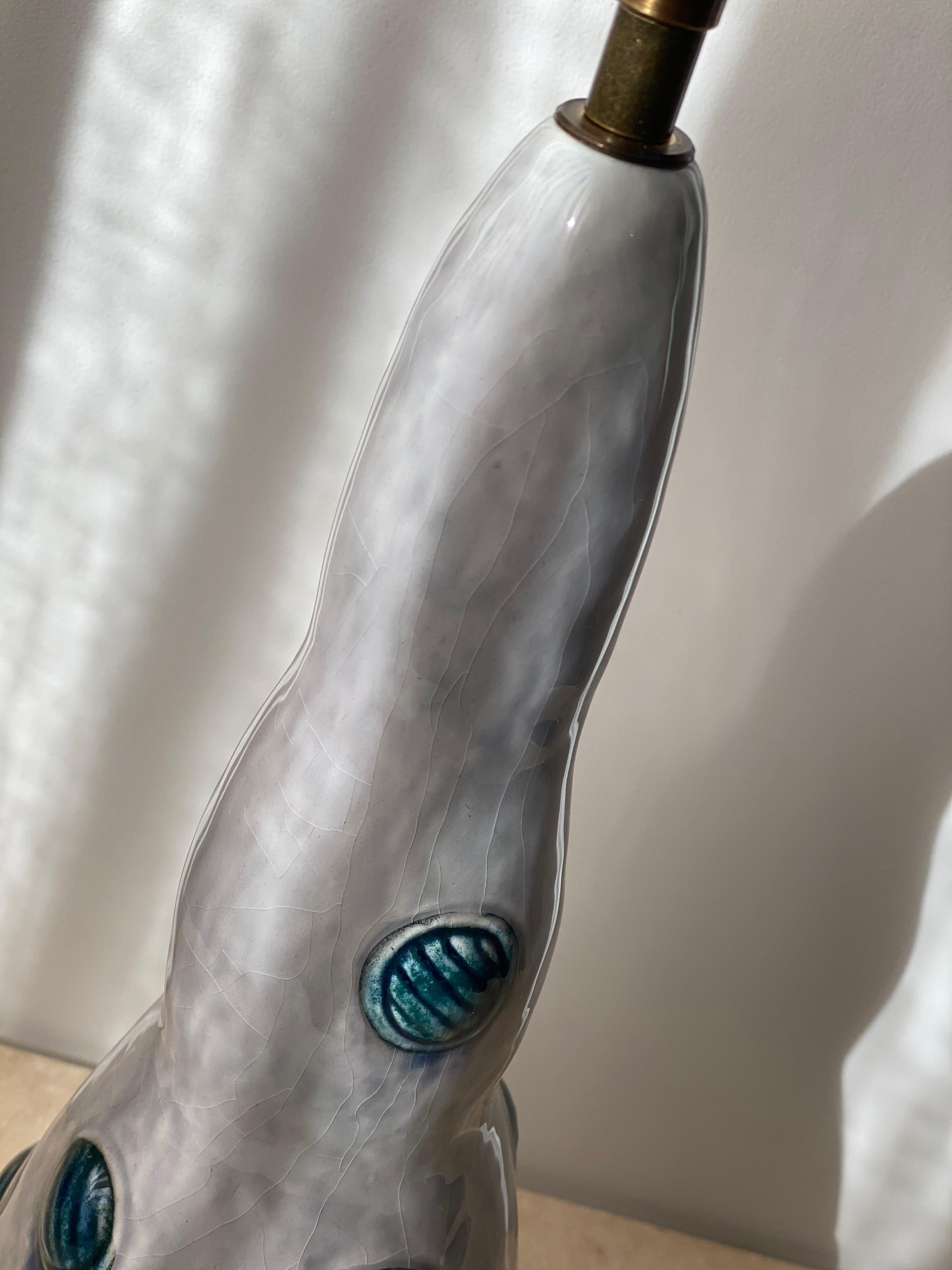 Swedish Grace Stoneware Table Lamp by Louise Adelborg for Rörstrand. 1920s. For Sale 8