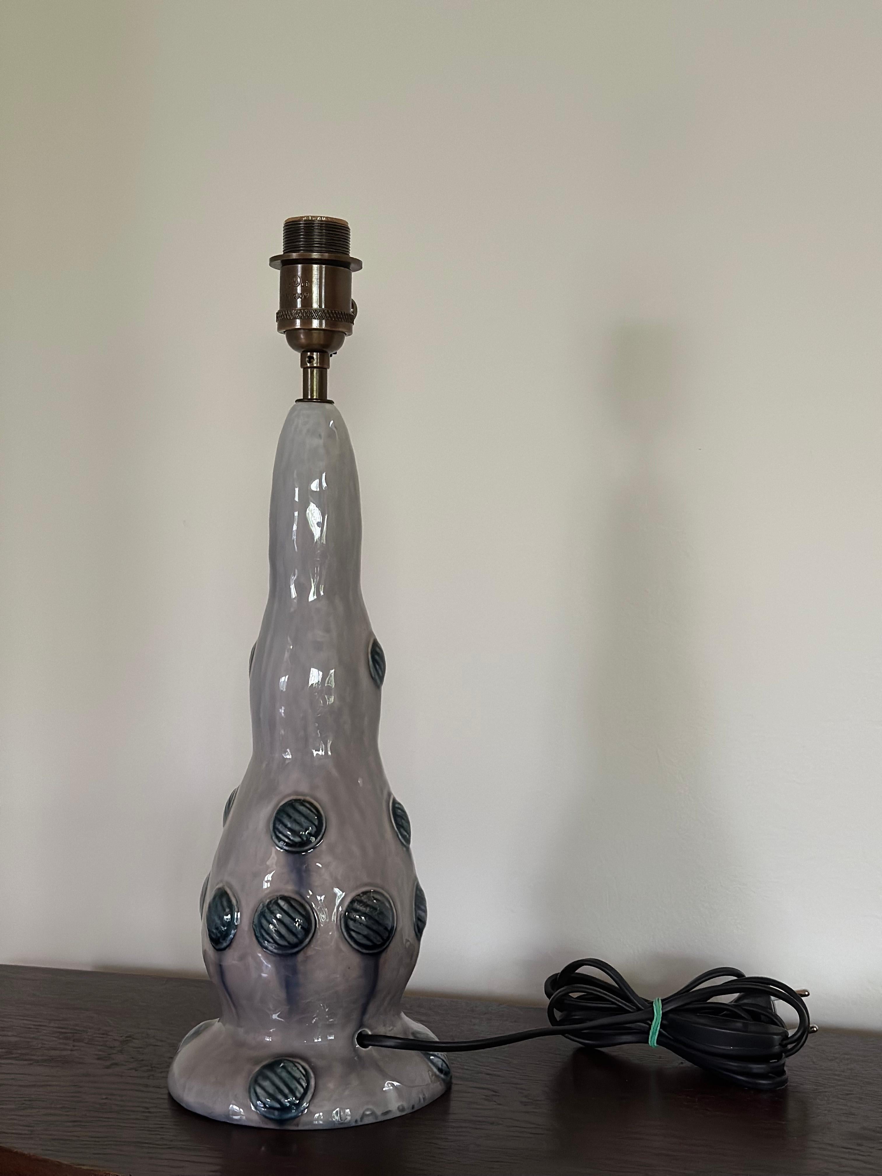 Early 20th Century Swedish Grace Stoneware Table Lamp by Louise Adelborg for Rörstrand. 1920s. For Sale