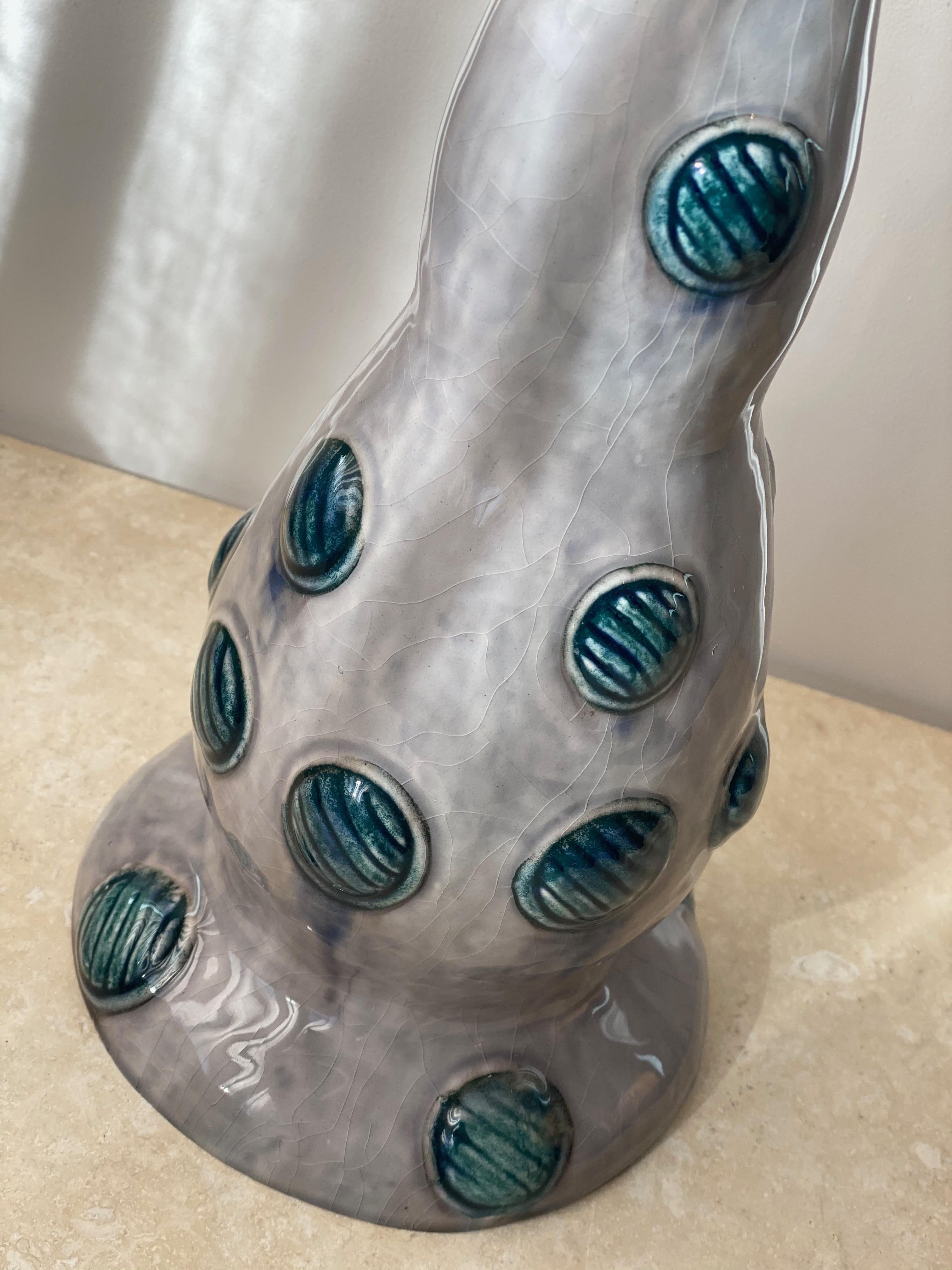 Swedish Grace Stoneware Table Lamp by Louise Adelborg for Rörstrand. 1920s. For Sale 2