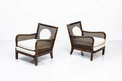 Swedish Grace Style Lounge Chairs Attributed to Otto Schulz and Boet