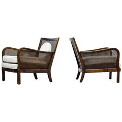Swedish Grace Style Lounge Chairs Attributed to Otto Schulz and Boet
