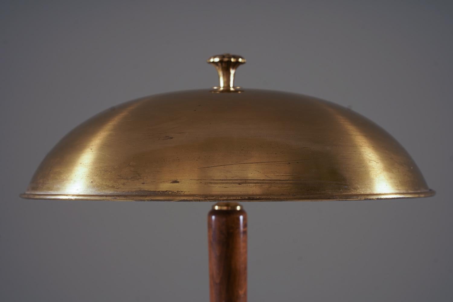 Scandinavian Modern Swedish Grace Table Lamp in Brass by Nordiska Kompaniet For Sale