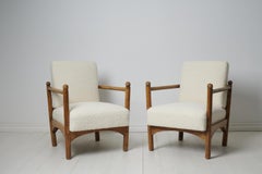 Swedish Grace Unusual Upholstered Armchairs