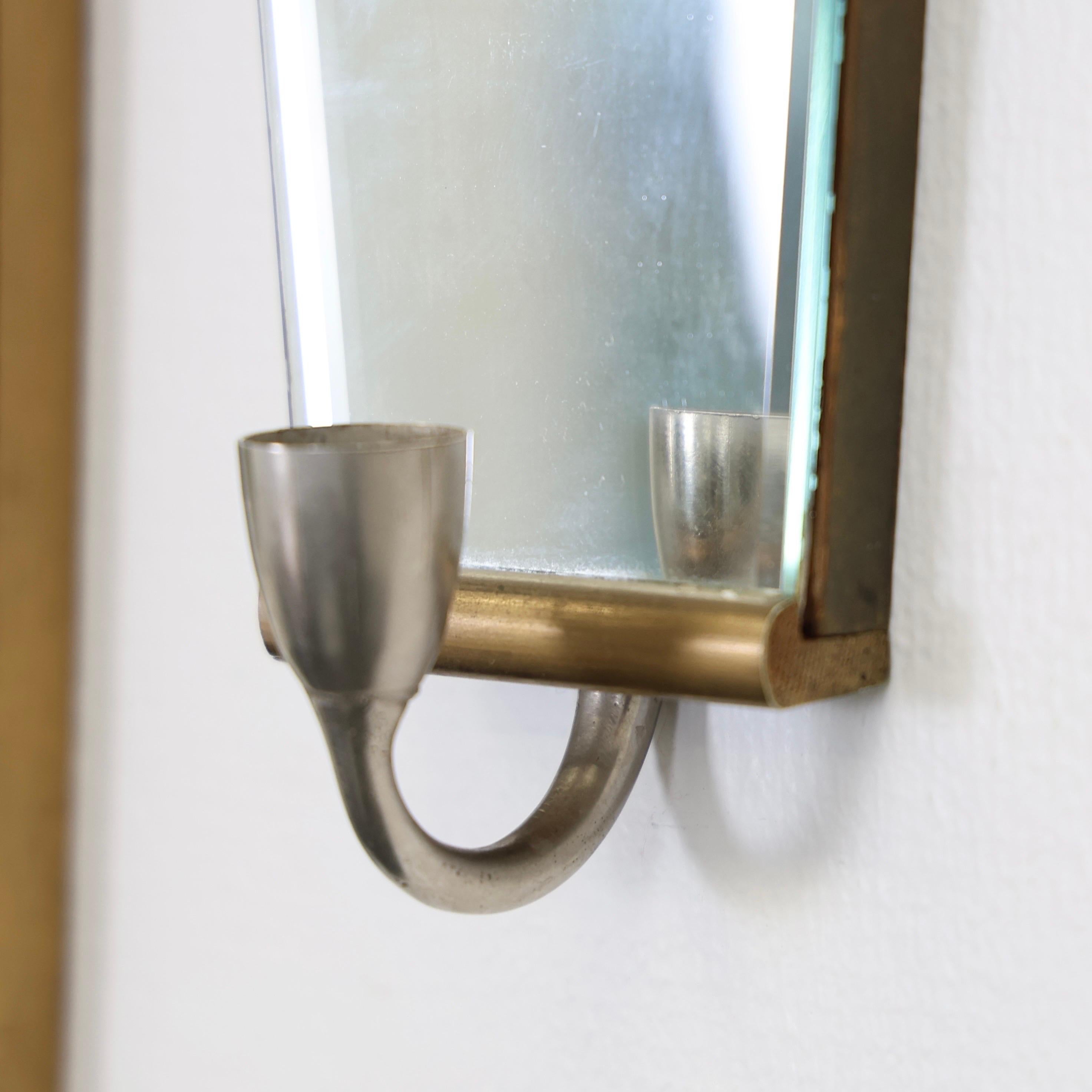 Miroir mural Grace et appliques à bougies, années 1940, Suède en vente 2