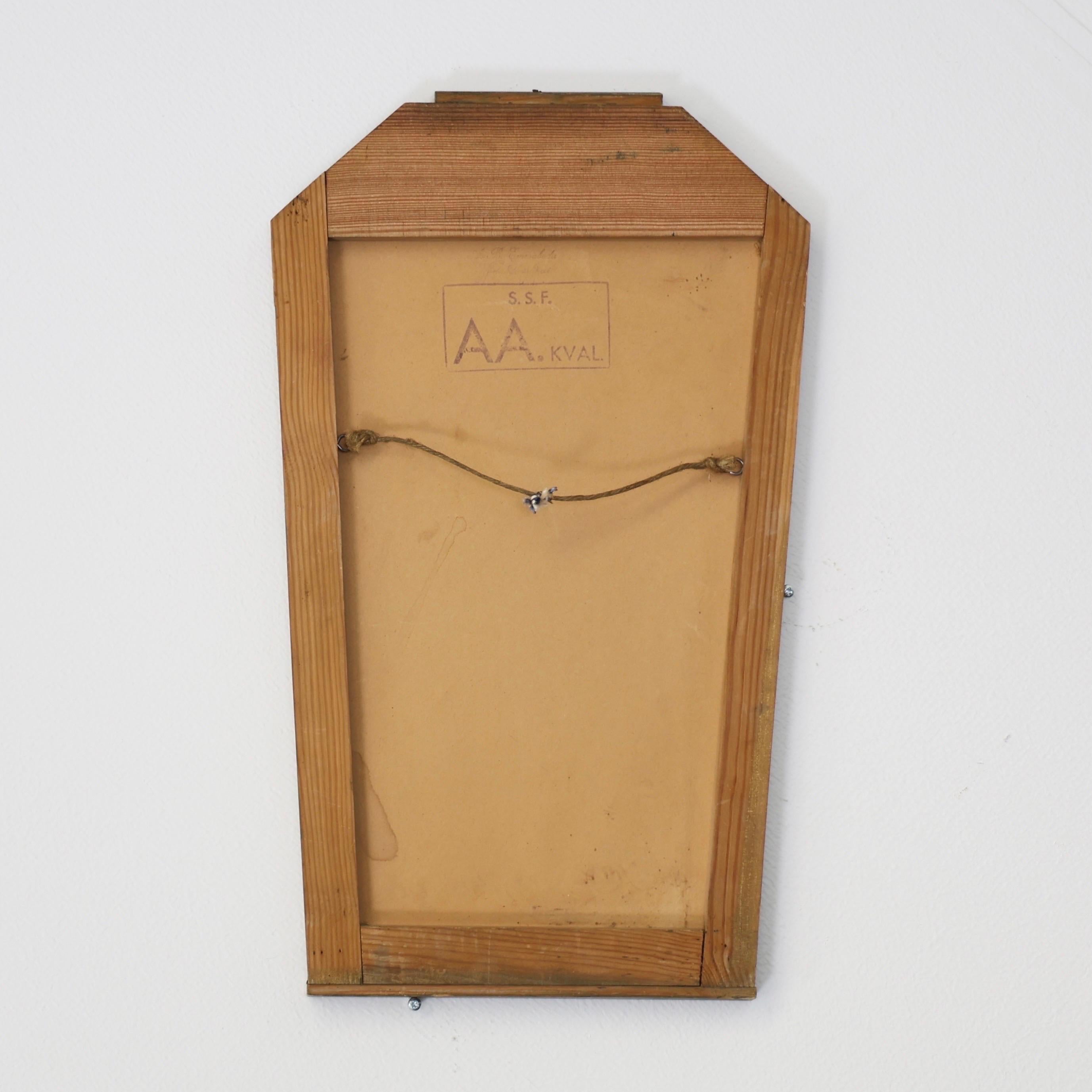 Miroir mural Grace et appliques à bougies, années 1940, Suède en vente 3