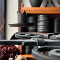 "Swedish Grace" Wrought Iron Chandelier Sweden, 1930s