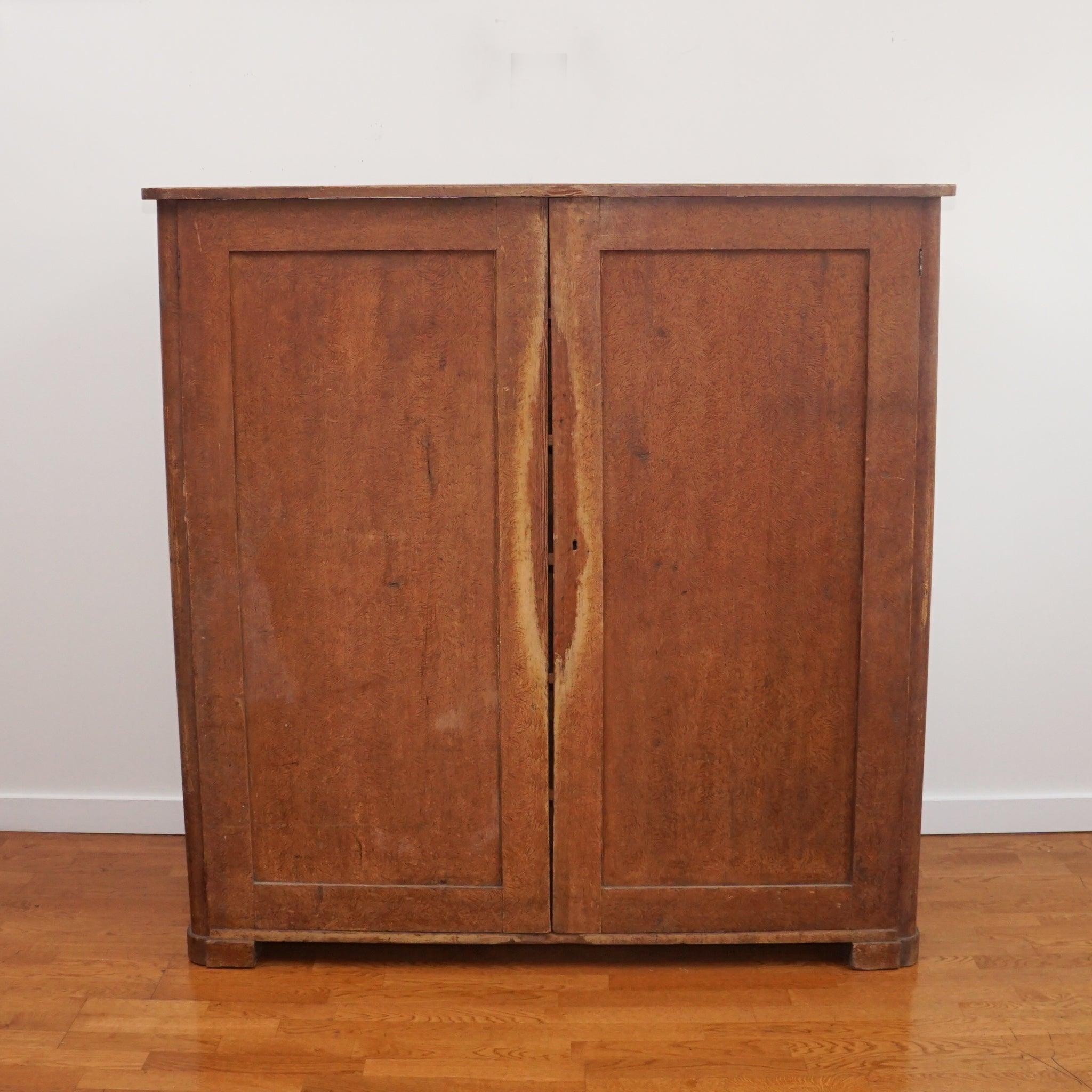 19th Century Swedish Grain Painted Amoire For Sale