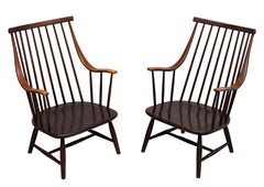 Swedish Grandessa Spindle Back Lounge Chair di Lena Larsson per Nesto, anni '60