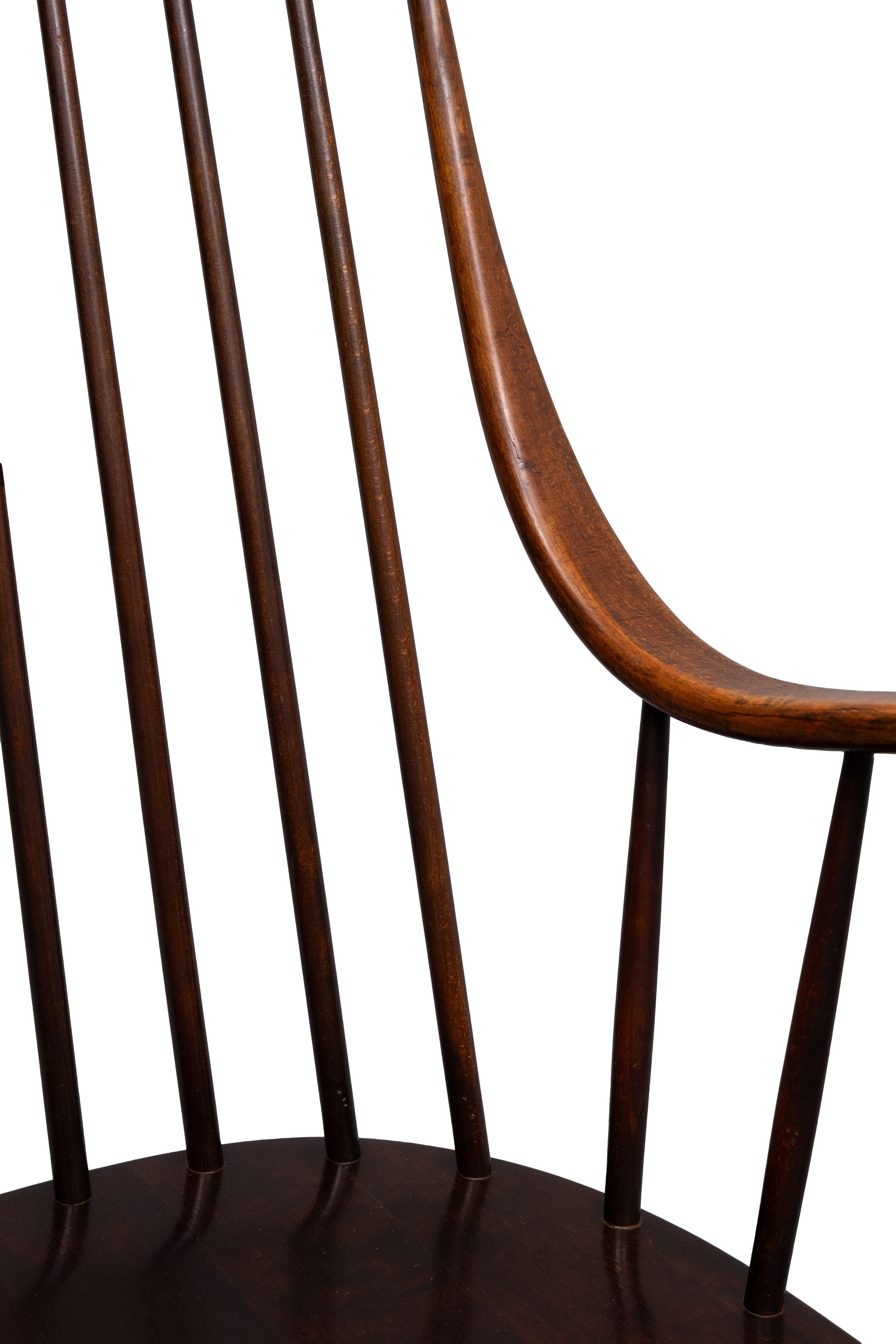 Mid-Century Modern Swedish Grandessa Spindle Back Lounge Chair by Lena Larsson for Nesto, 1960s