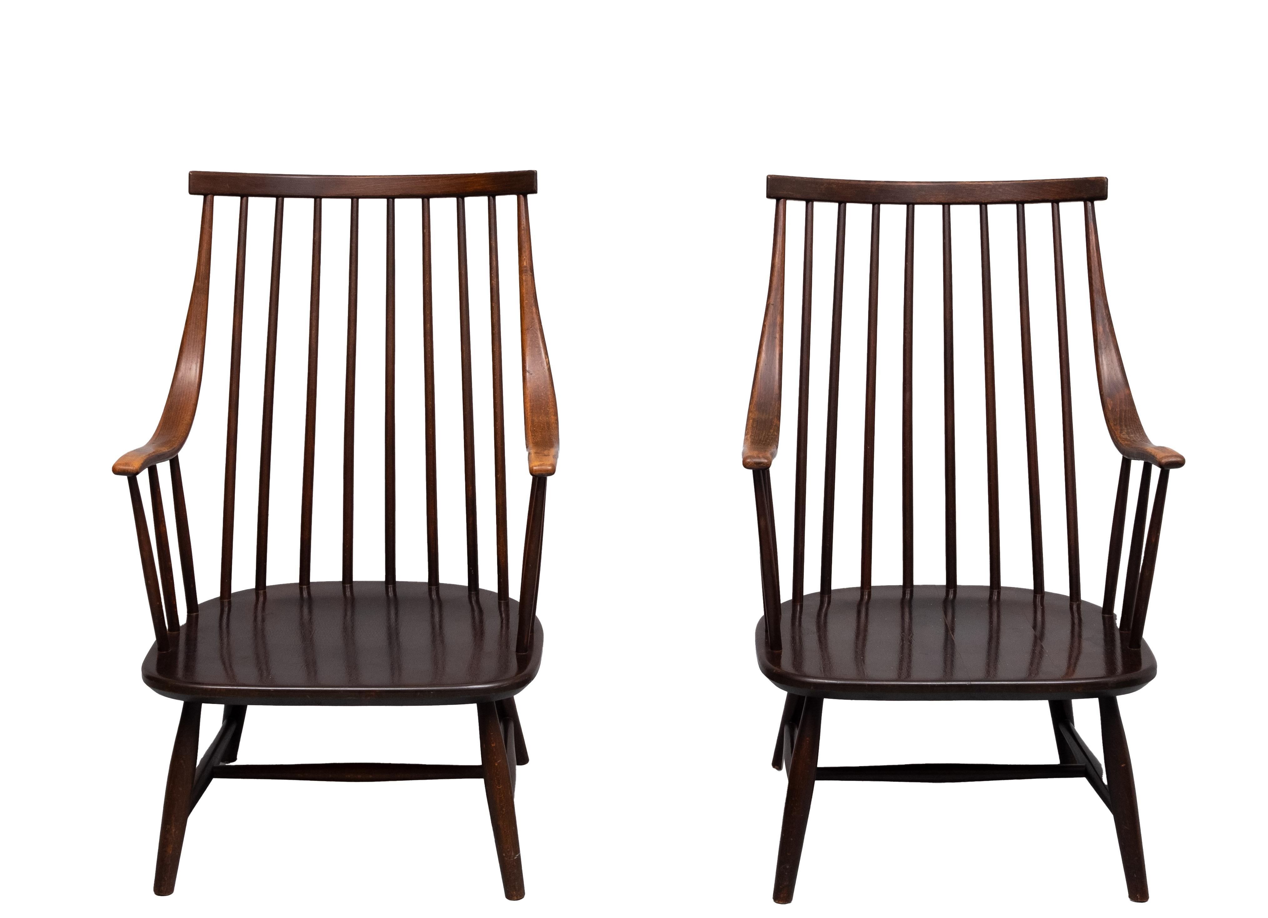 Swedish Grandessa Spindle Back Lounge Chair by Lena Larsson for Nesto, 1960s 1