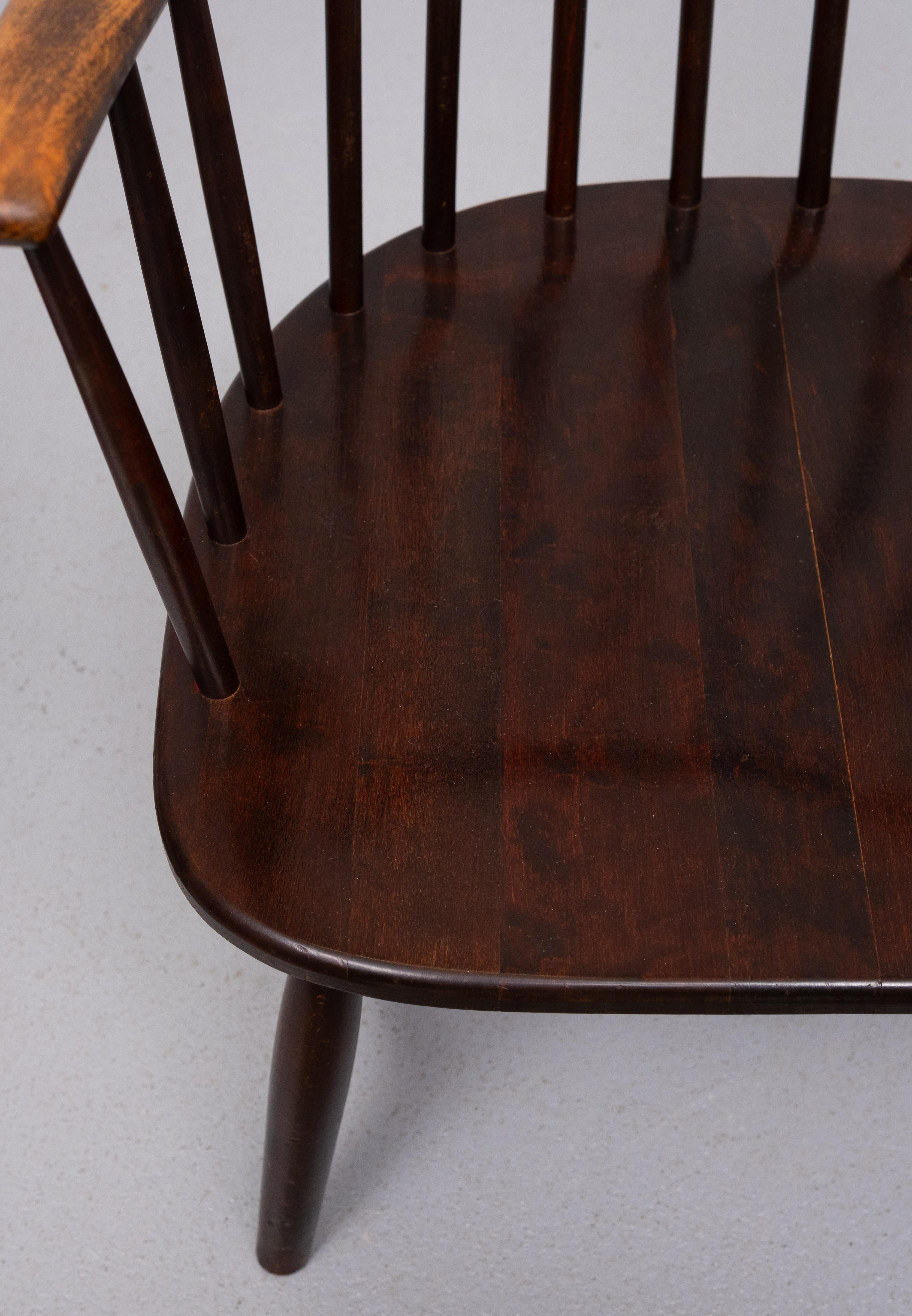 Swedish Grandessa Spindle Back Lounge Chair by Lena Larsson for Nesto, 1960s 3