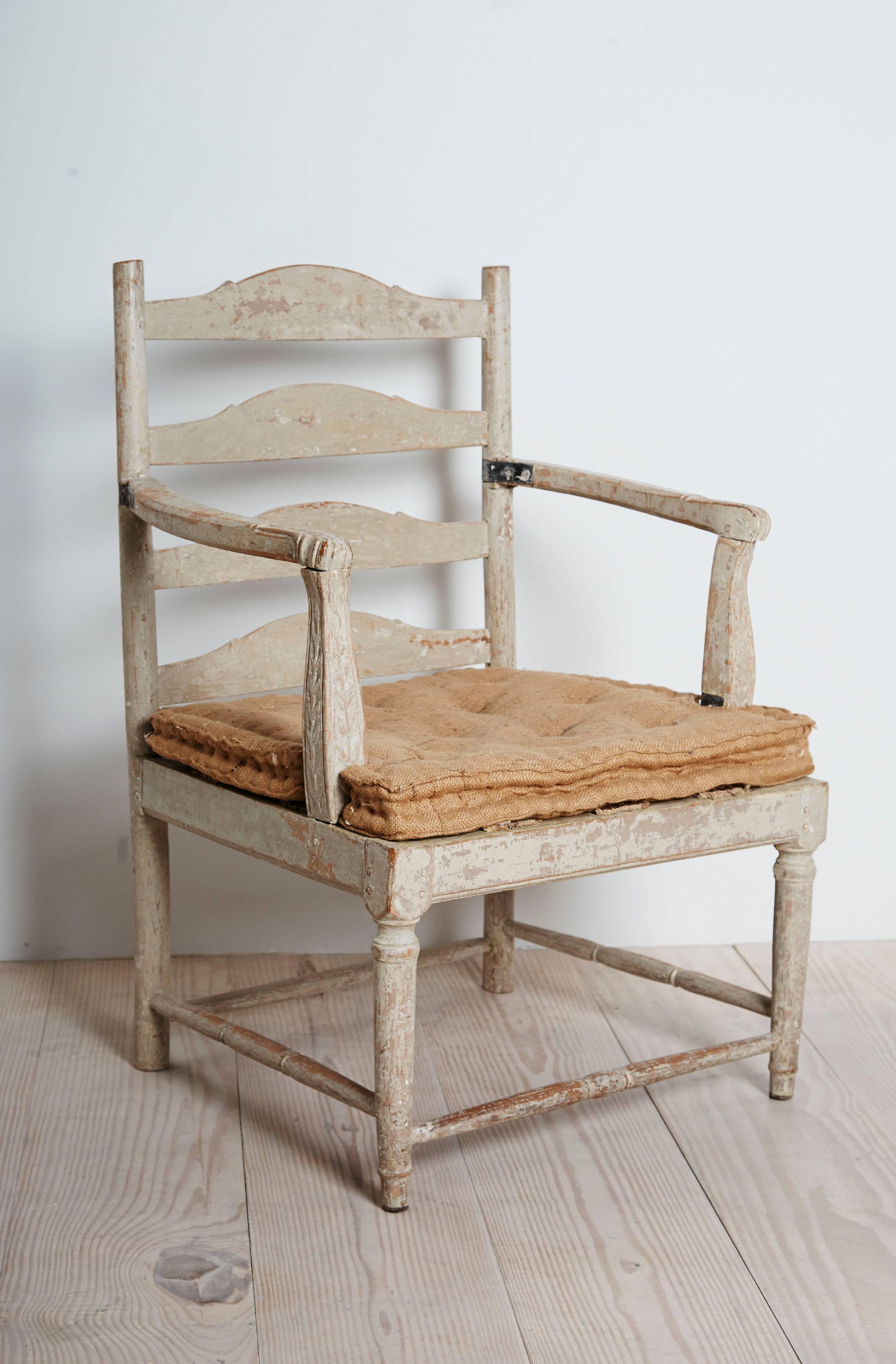 Swedish Gripsholm Transitional Rococo / Gustavian 18th c. Armchair, circa 1775 In Good Condition In New York, NY