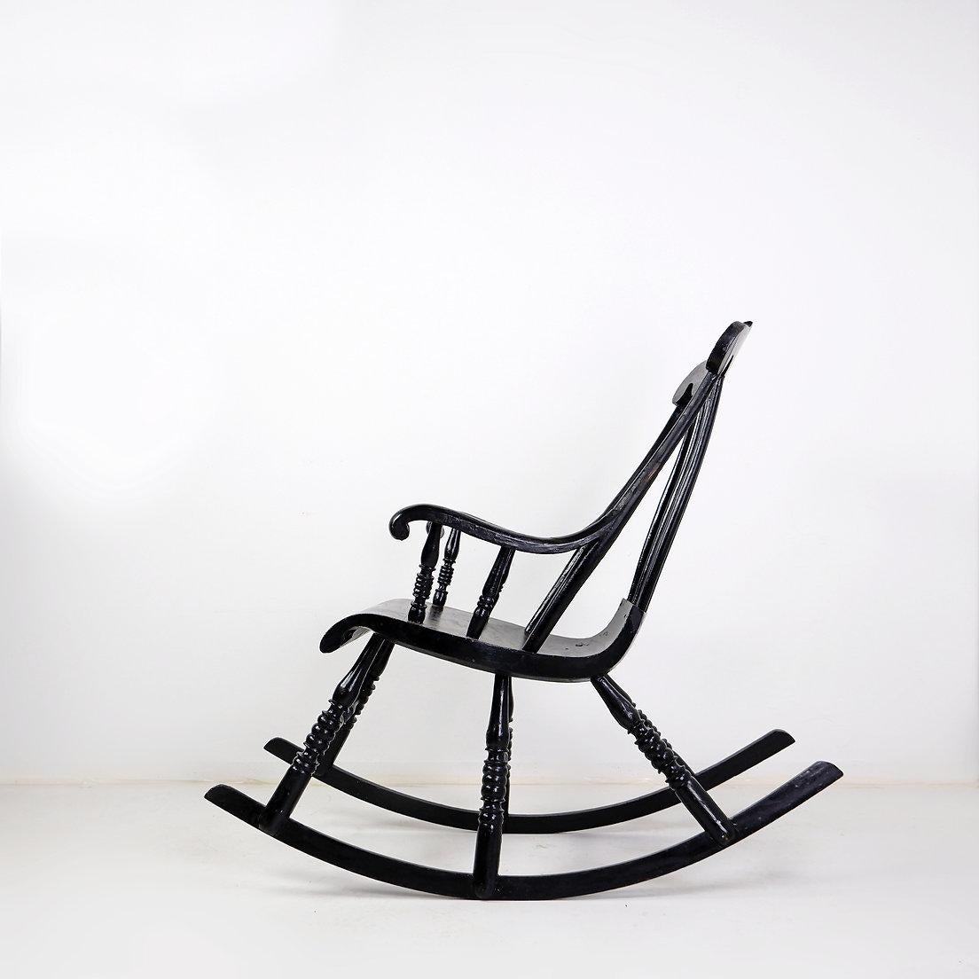Gustavian Swedish Gungstol Rocking Chair - Circa 1911