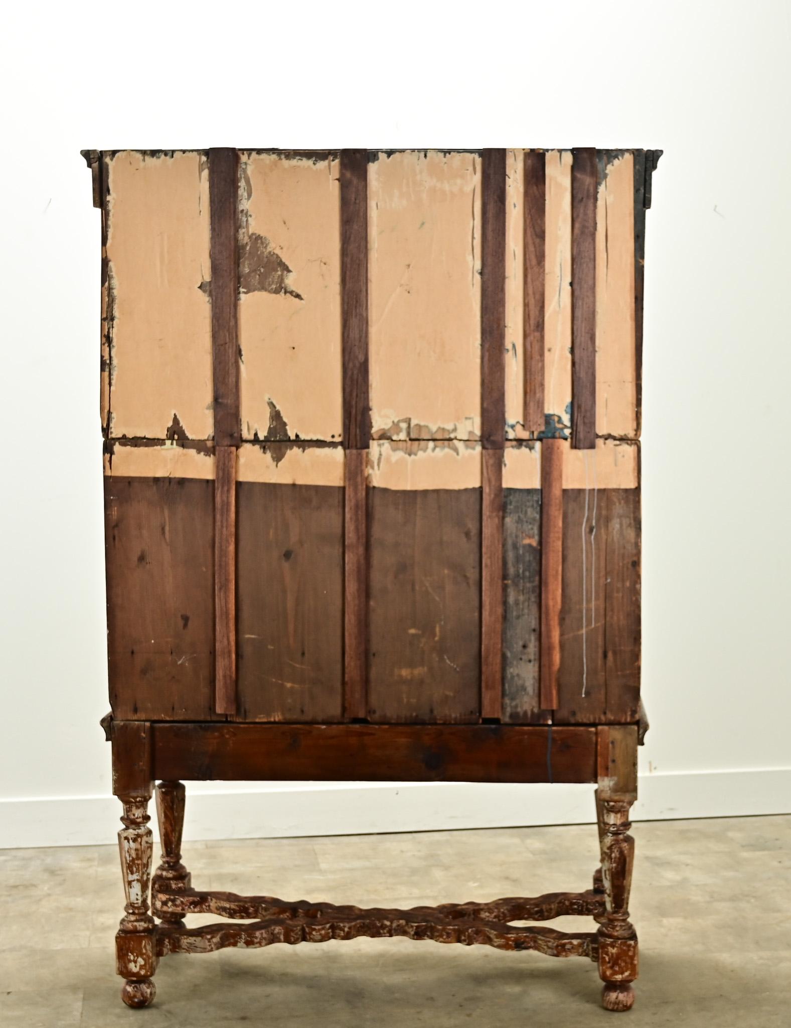 Swedish Gustavian 17th Century Faux Bois Cabinet For Sale 10