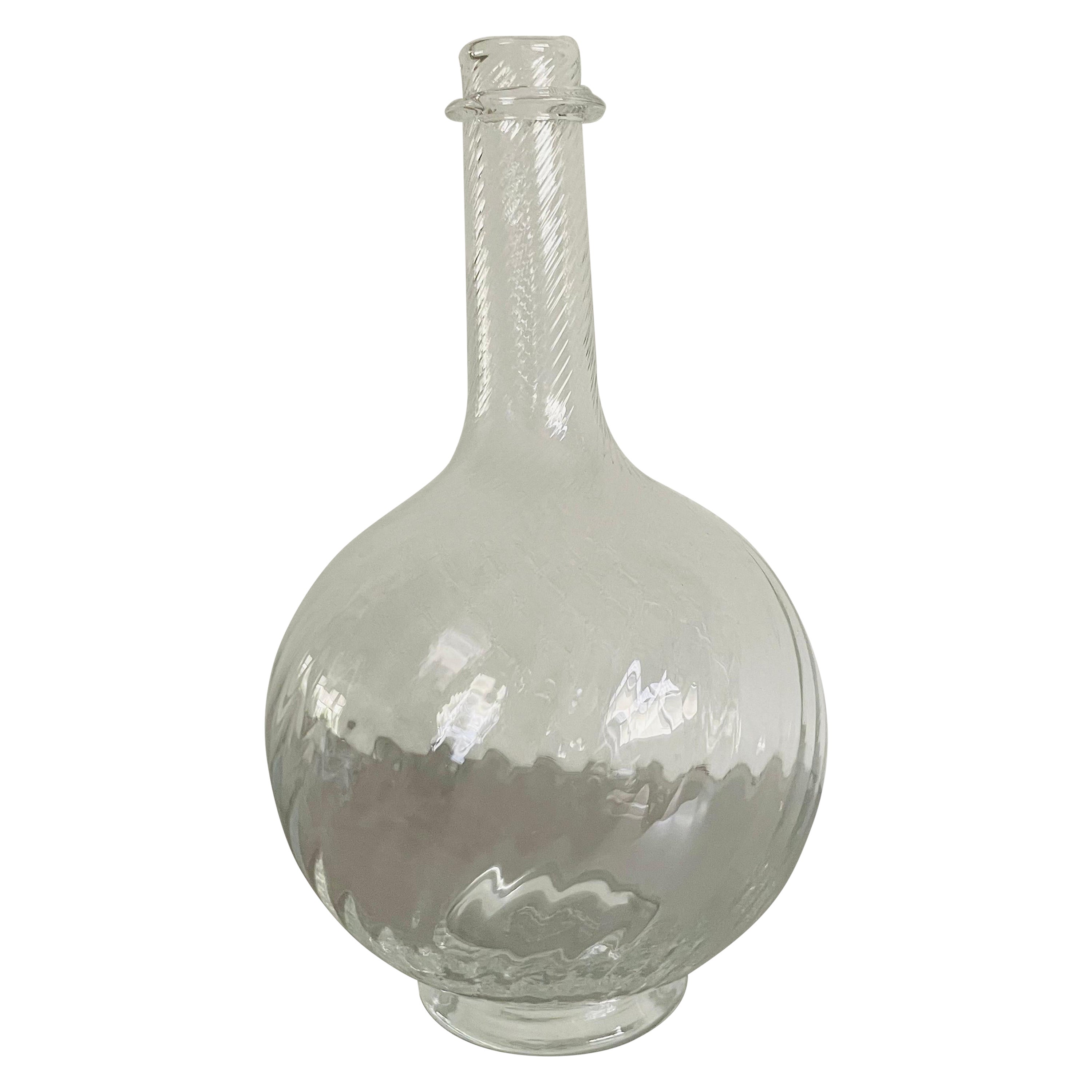 Swedish Gustavian 19th Century Handblown Glass Carafe For Sale