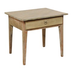 Tavolo in legno dipinto svedese/gustaio del XIX secolo con piano in finto marmo
