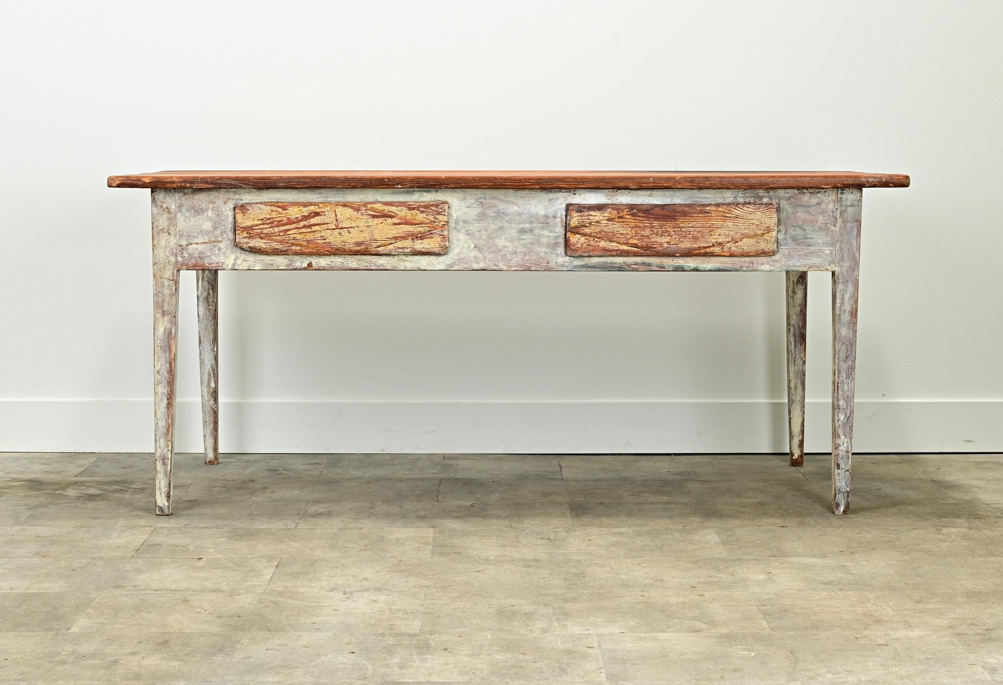 Hand-Carved Swedish Gustavian 19th Century Table For Sale