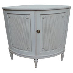 Swedish Gustavian 2 Door Corner Cabinet