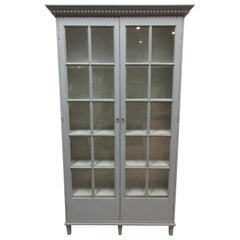 Swedish Gustavian 2-Door Glass Cabinet