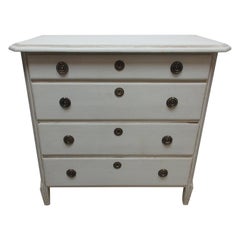 Antique Swedish Gustavian 4 Drawer Chest of Drawers