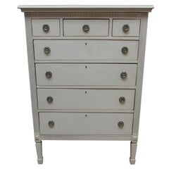 Antique Swedish Gustavian 7 Drawer Chest of Drawers