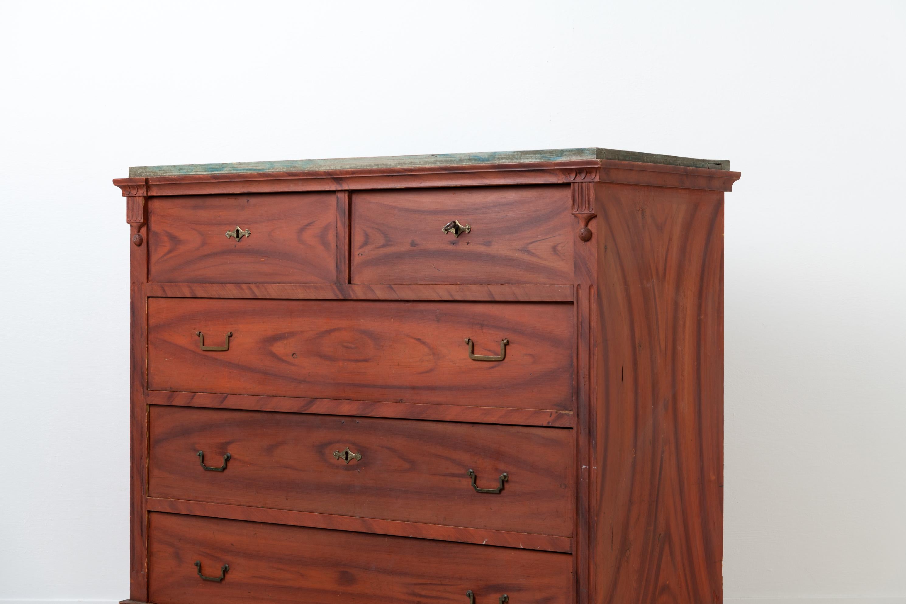 19th Century Swedish Gustavian and Empire Chest of Drawers For Sale