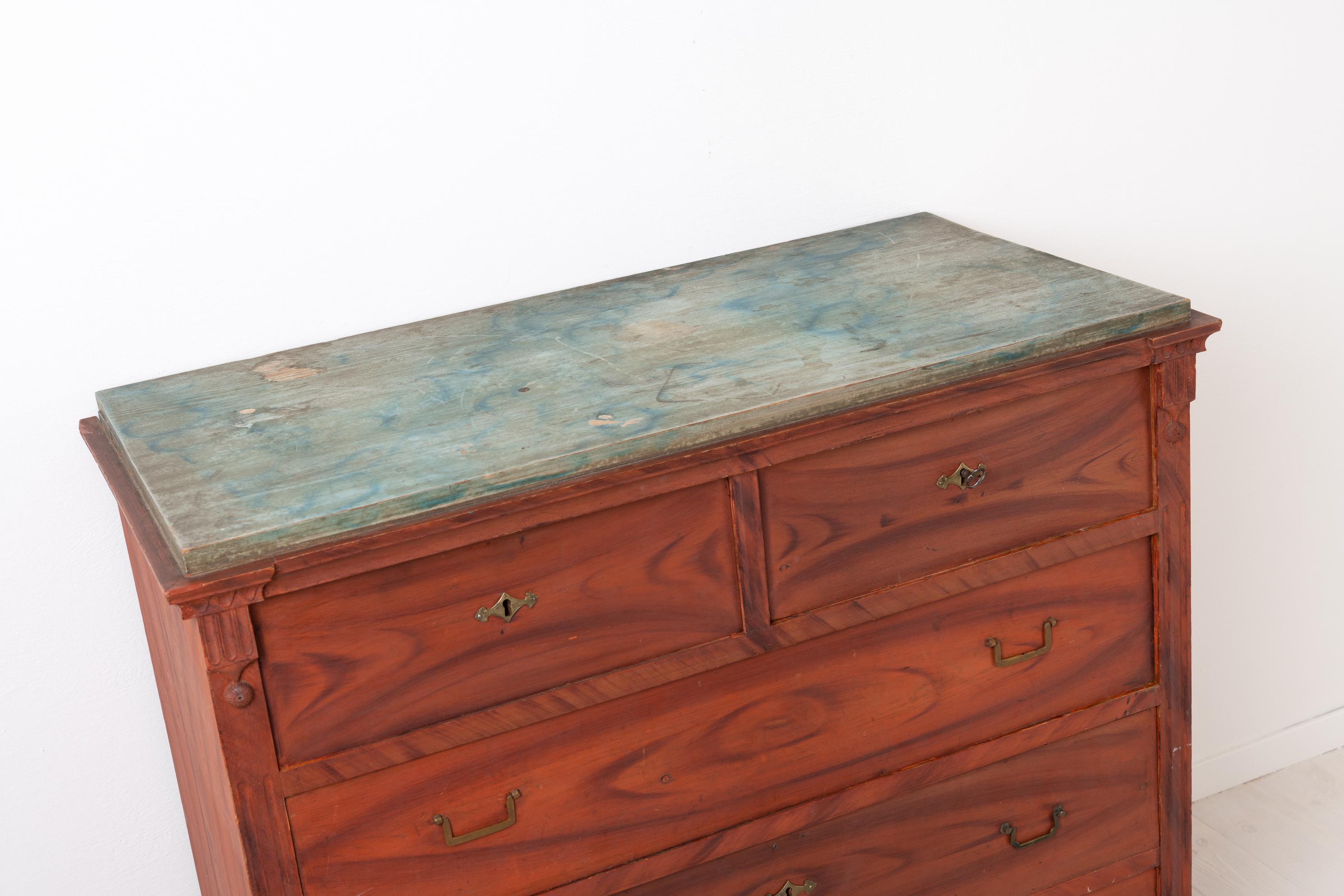Swedish Gustavian and Empire Chest of Drawers For Sale 3