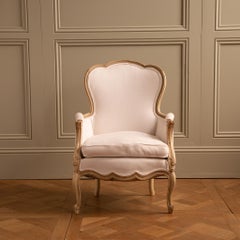 Swedish Gustavian Arm Chair Circa Early 1900's Painted Warm White
