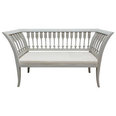 Swedish Gustavian Arrow Bench