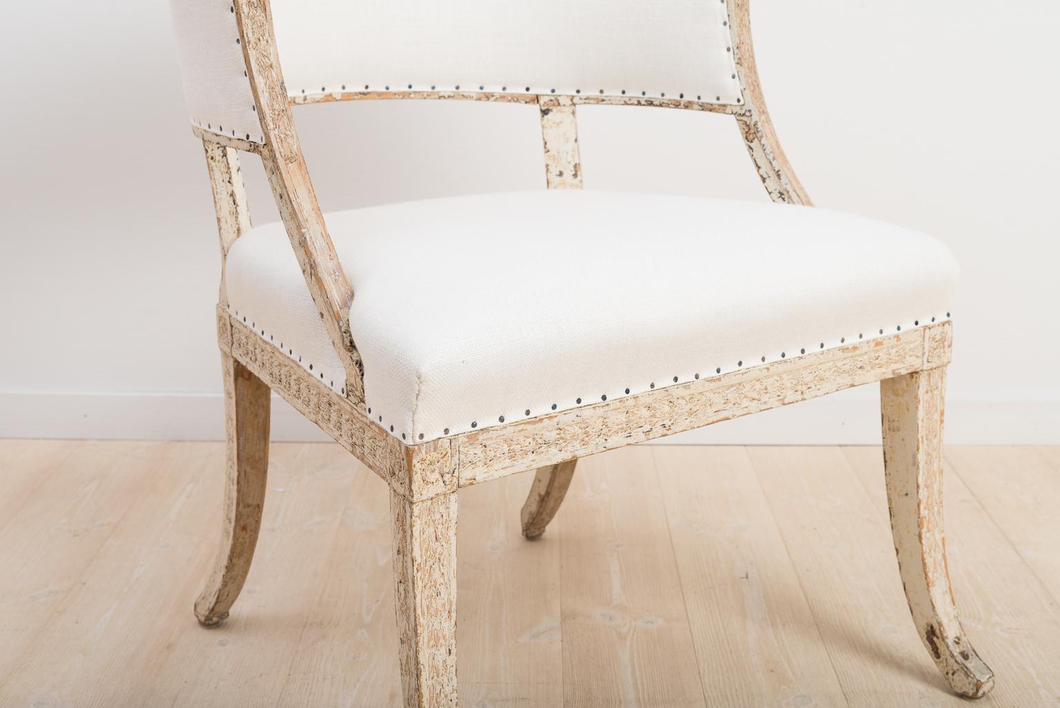 Swedish Gustavian Barrel Back Armchair from the Late 18th Century 1