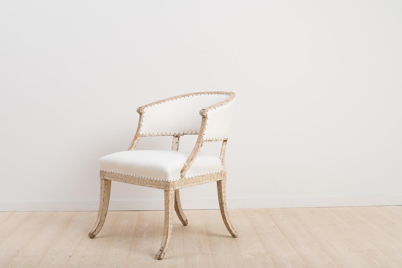 Swedish Gustavian Barrel Back Armchair from the Late 18th Century 2