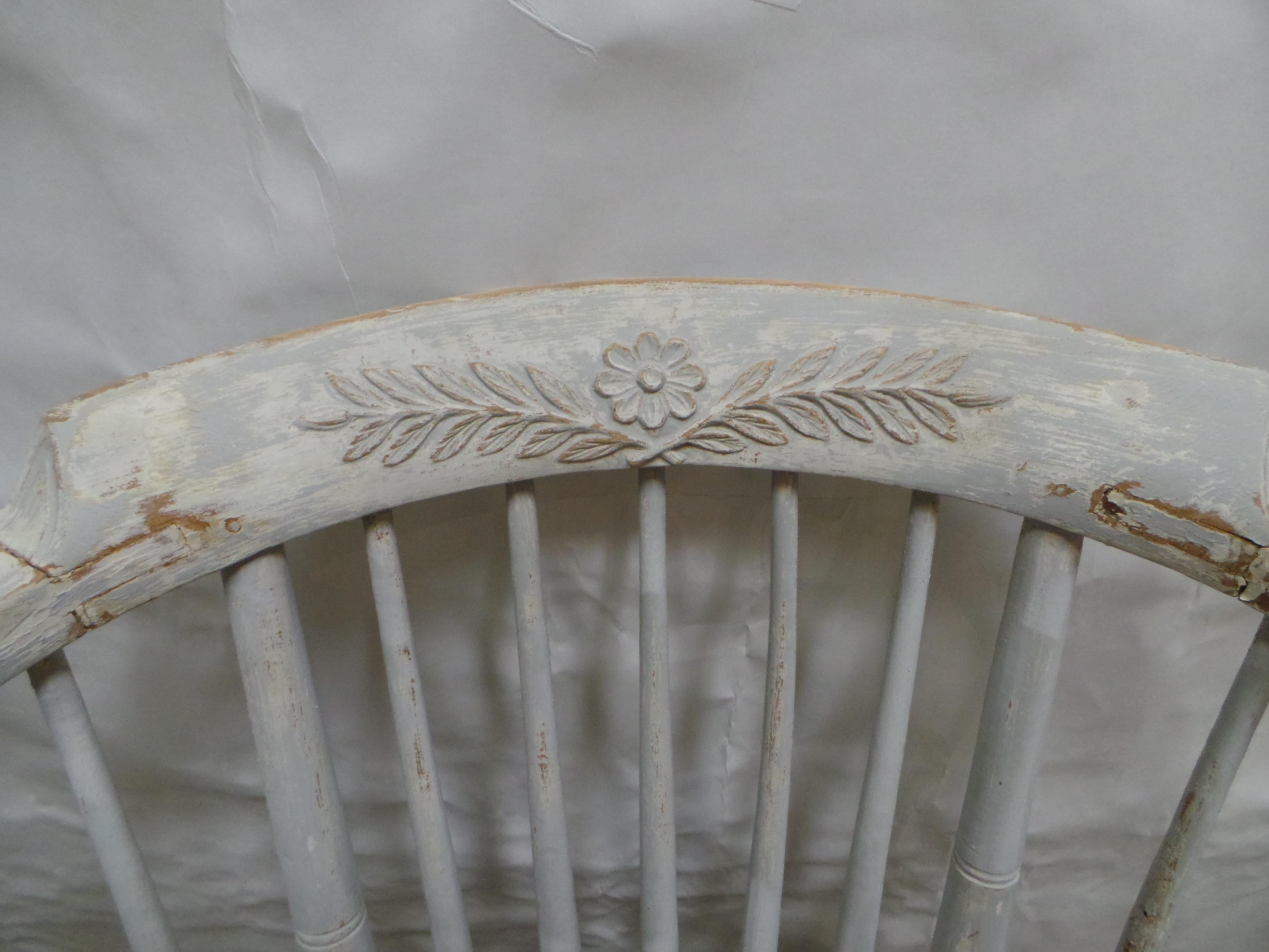 Early 19th Century Swedish Gustavian Barrel Chair 100% Original