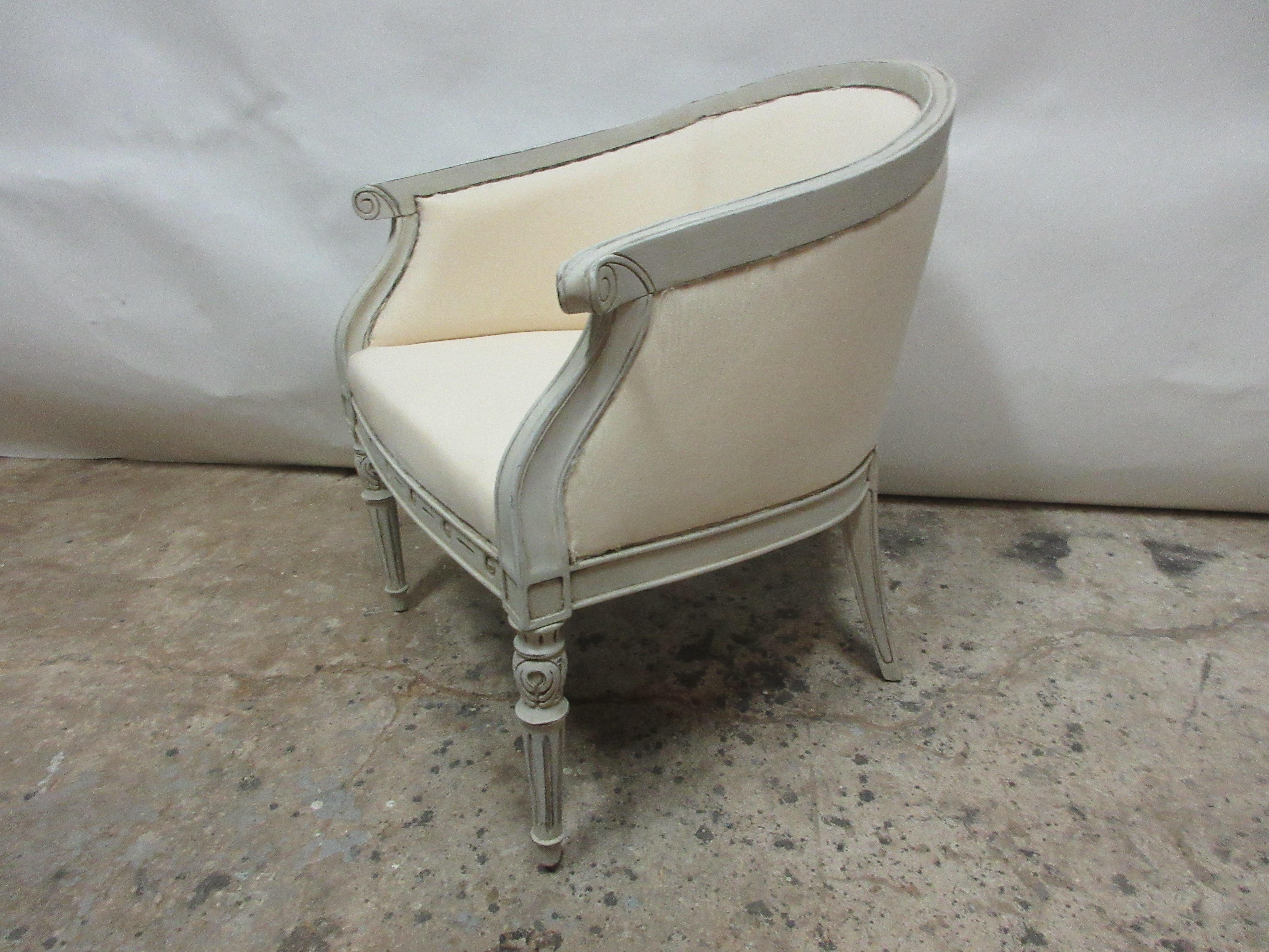 Mid-20th Century Swedish Gustavian Barrel Chairs 4