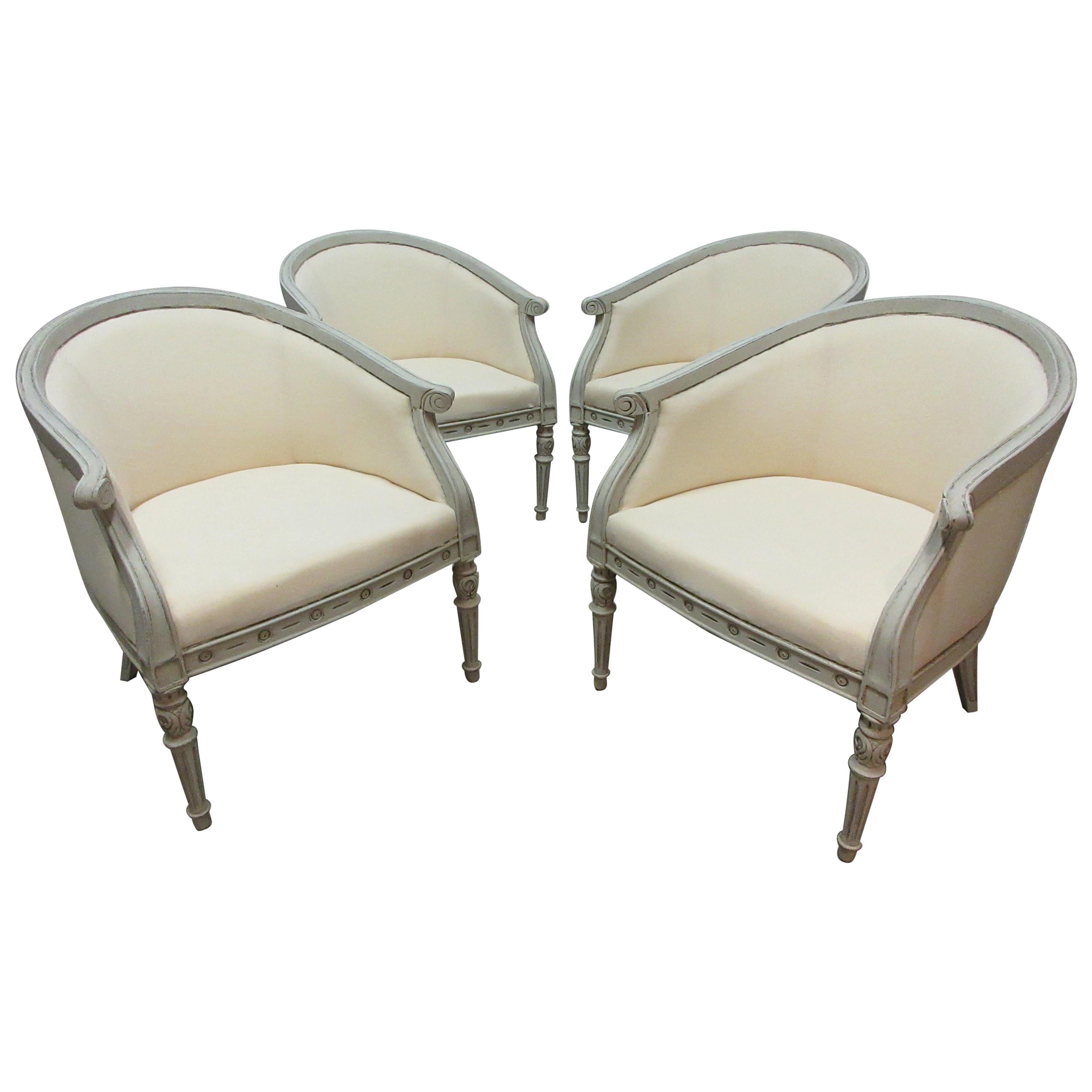 Swedish Gustavian Barrel Chairs 4