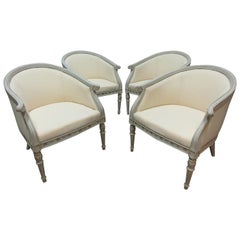 Chaises tonneau gustaviennes suédoises 4