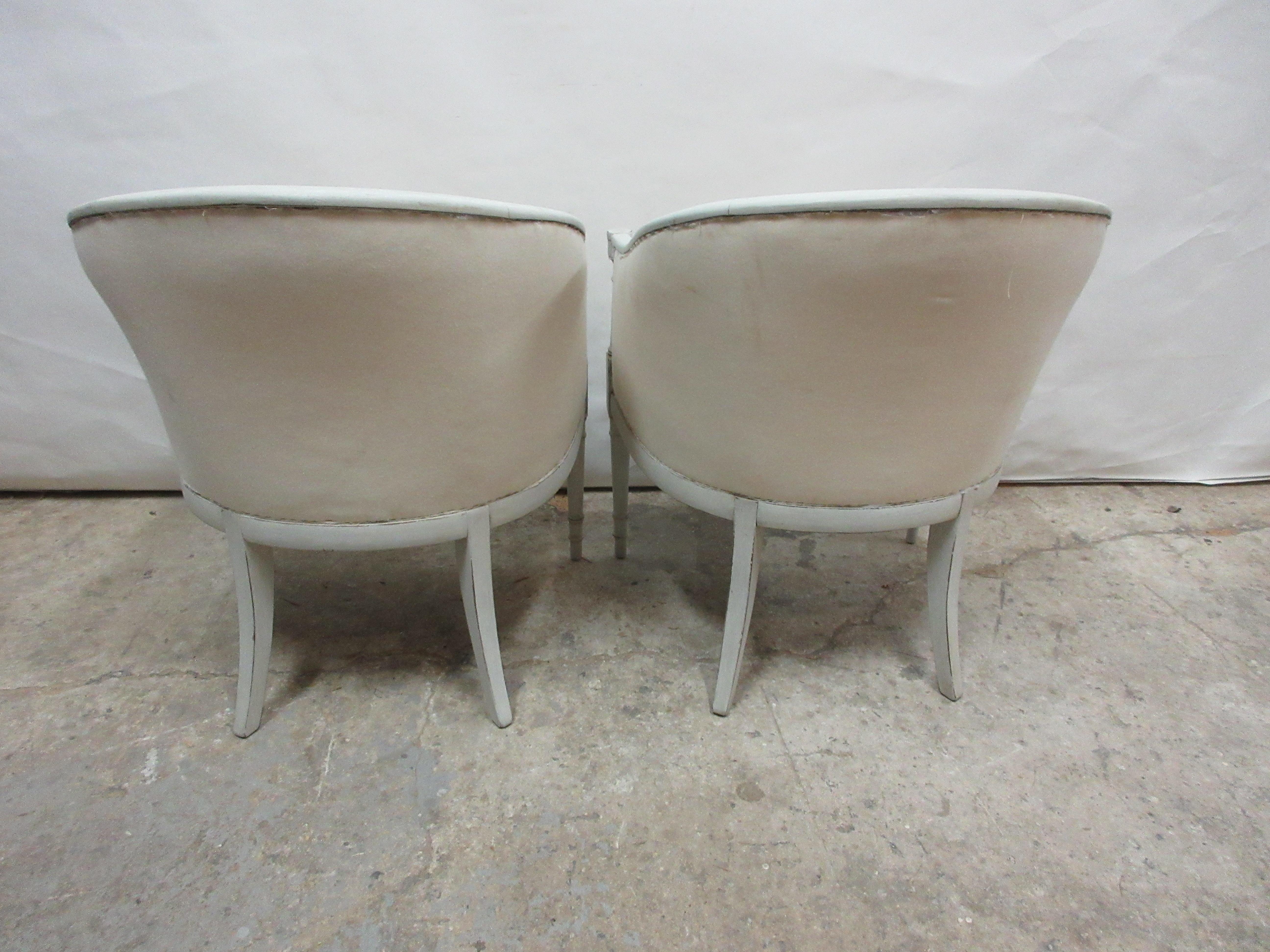Early 20th Century Swedish Gustavian Barrel Chairs