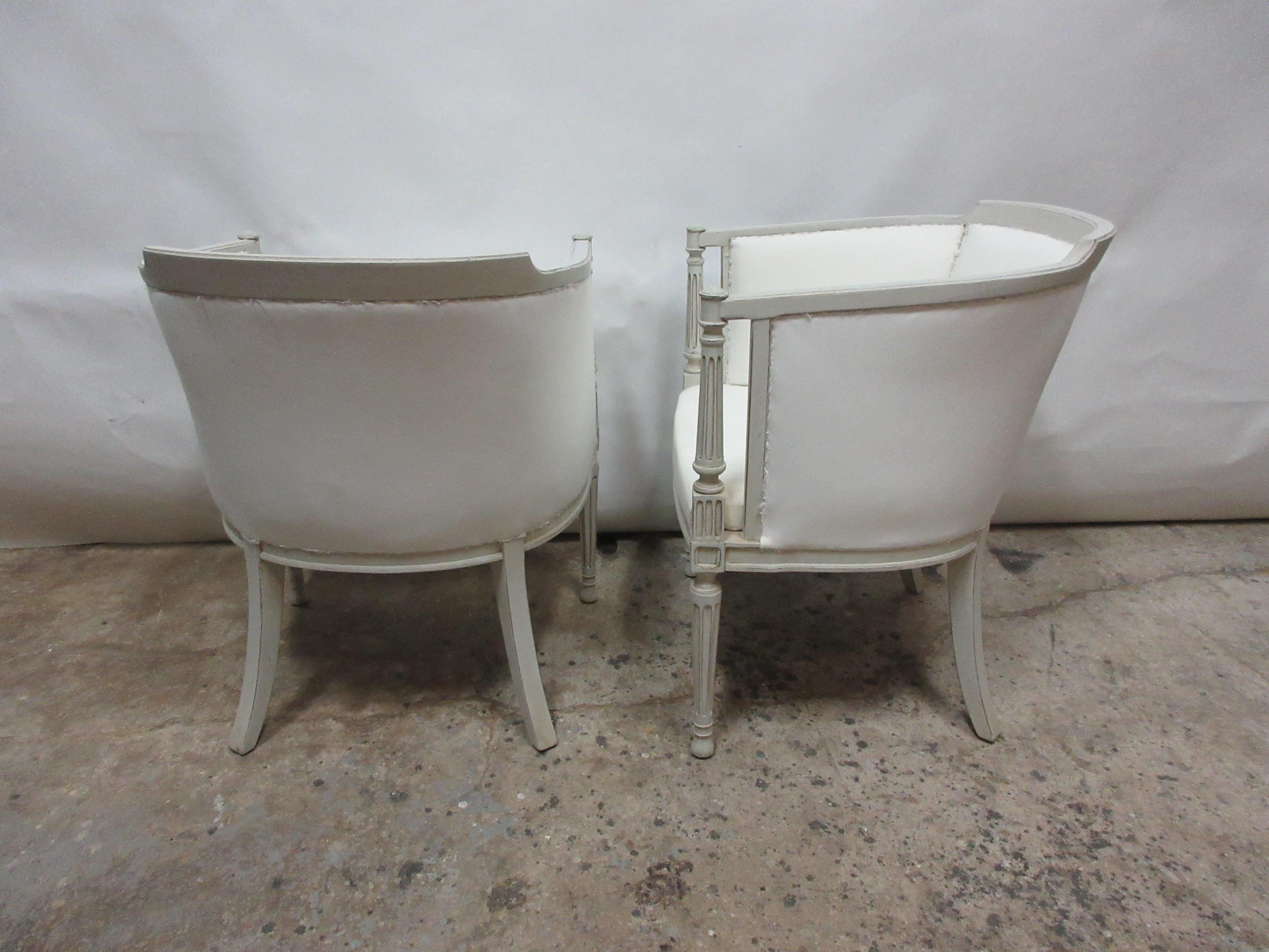 Swedish Gustavian Barrel Chairs 1