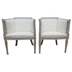 Swedish Gustavian Barrel Chairs