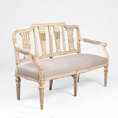 Swedish Gustavian Bench in Original Paint