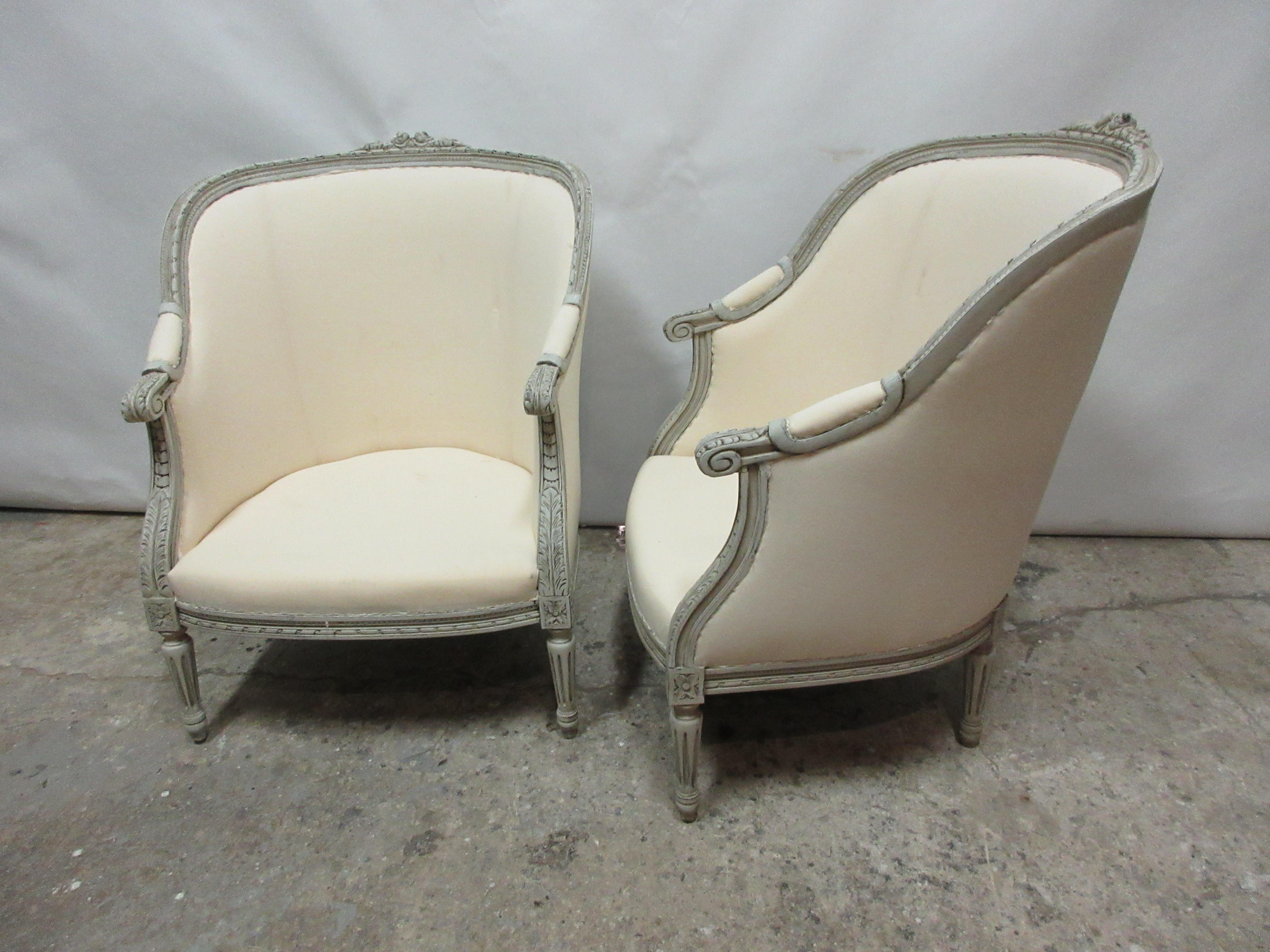 Mid-20th Century Swedish Gustavian Bergère Chairs