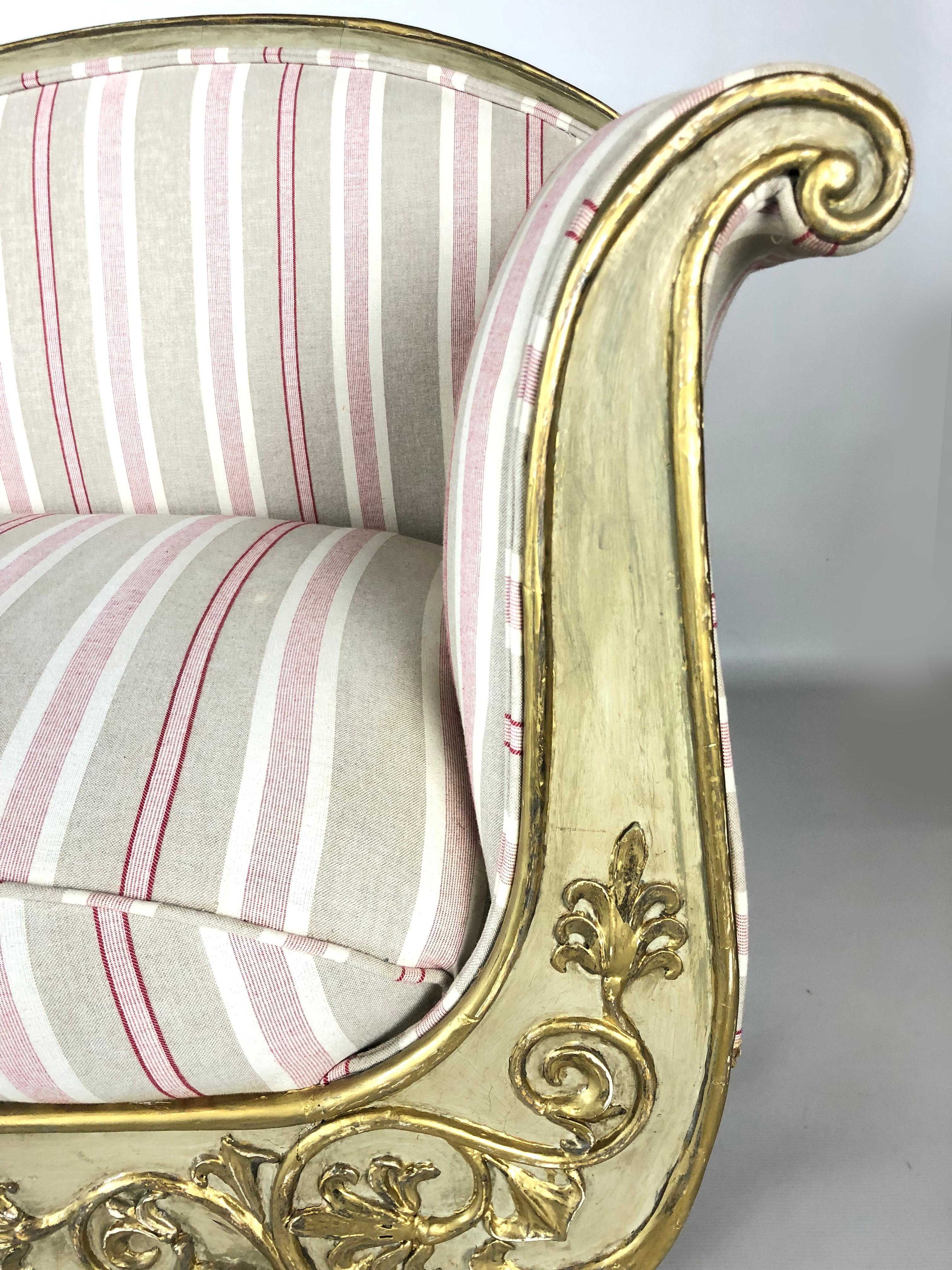 Gilt Swedish Gustavian circa 1800 Settee / Sofa For Sale