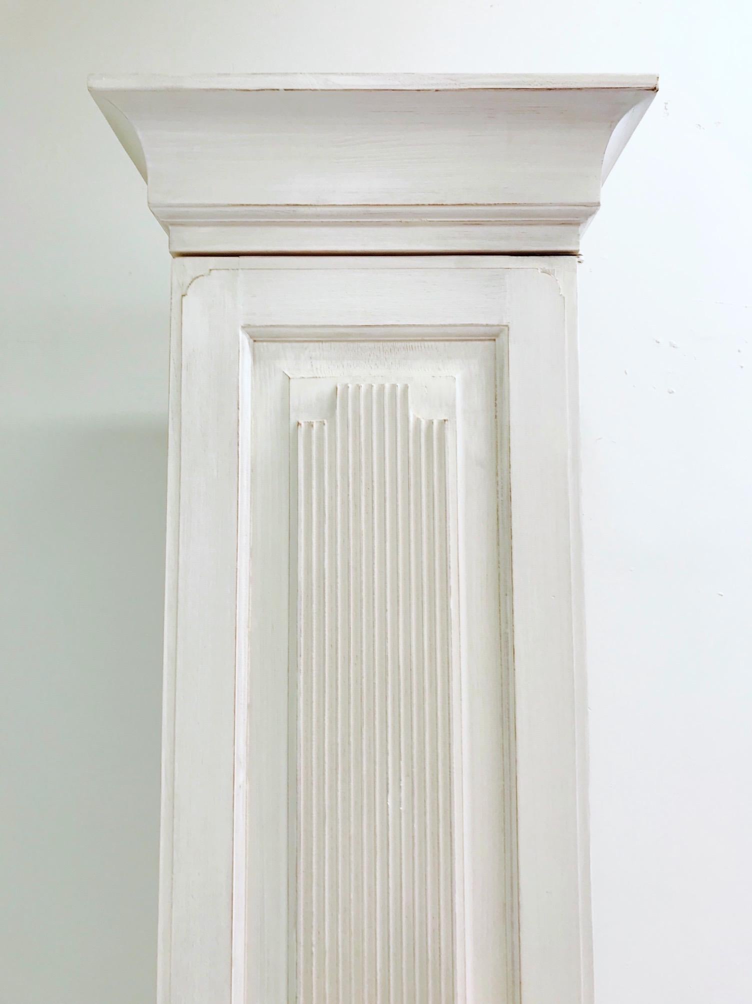 Swedish Gustavian Carved and Painted Narrow Cabinet 2